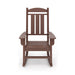 Giga traditional porch rocker chair made of HDPE poly lumber, ideal for porch, patio, and garden seating with comfortable design