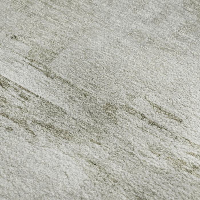 8' X 10' Abstract Washable Area Rug With UV Protection (650732) - Ivory / Gray