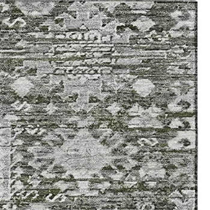10' X 14' Oriental Washable Area Rug With UV Protection (700865) - Pewter / Silver