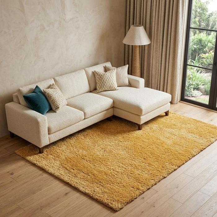 8' X 11' Shag Hand Tufted Area Rug (574451) - Gold