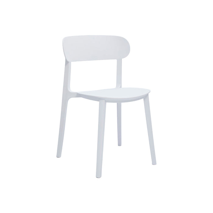 Heavy Duty Plastic Dining Room Side Chairs (Set of 4) - White