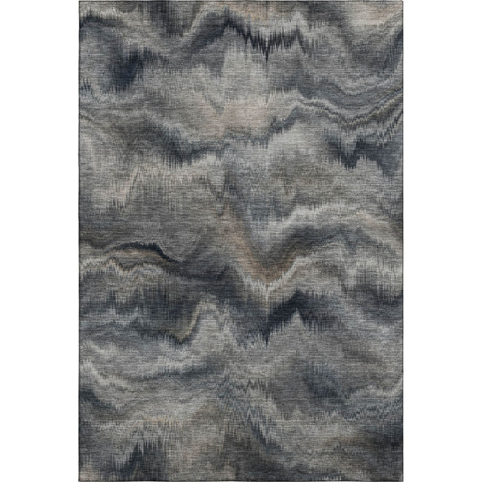 10' X 14' Abstract Washable Area Rug With UV Protection (717644) - Gray / Silver