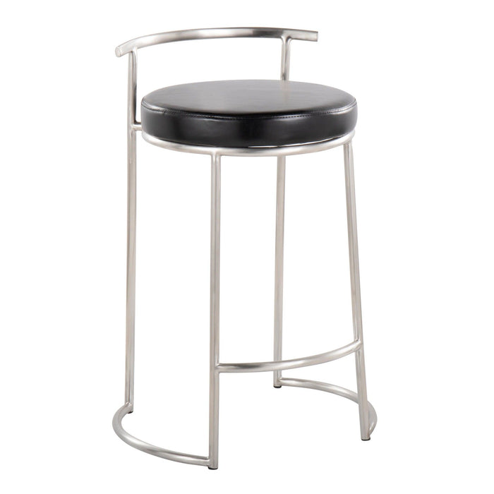 Round Fuji - 26" Fixed-Height Counter Stool (Set of 2)