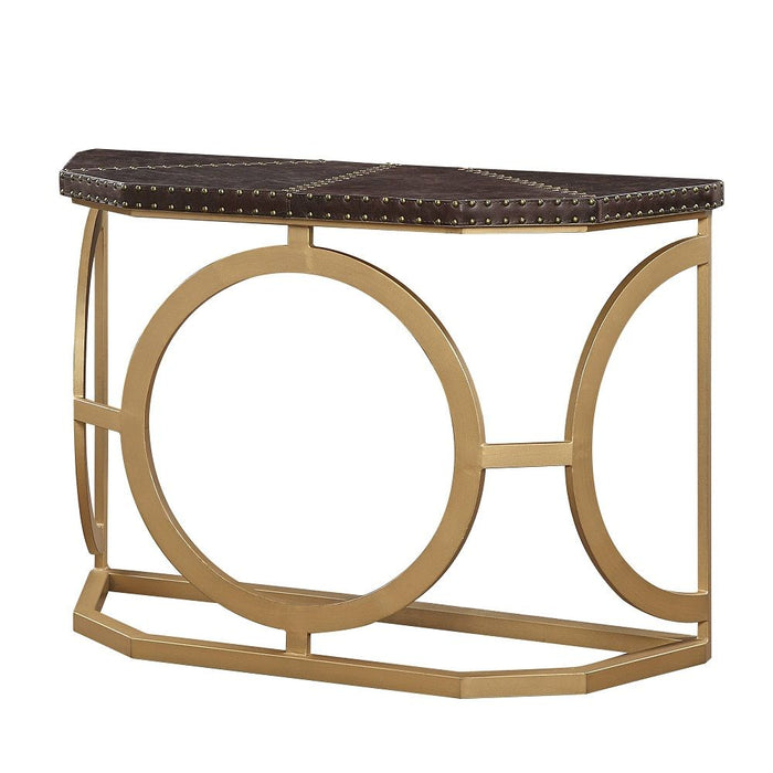 Solara - Console Table - Brown & Gold