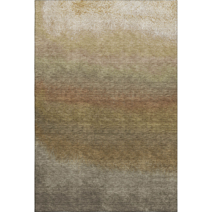 10' X 14' Ombre Washable Area Rug With UV Protection (710969) - Taupe / Beige / Gold