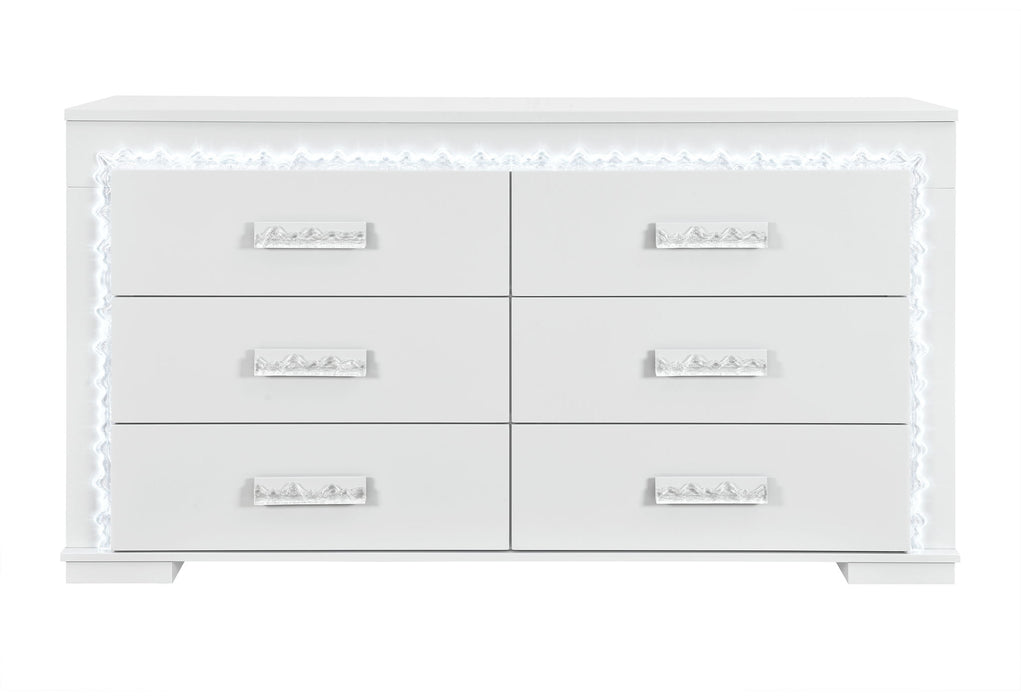 Naomi - Dresser With LED - Silver