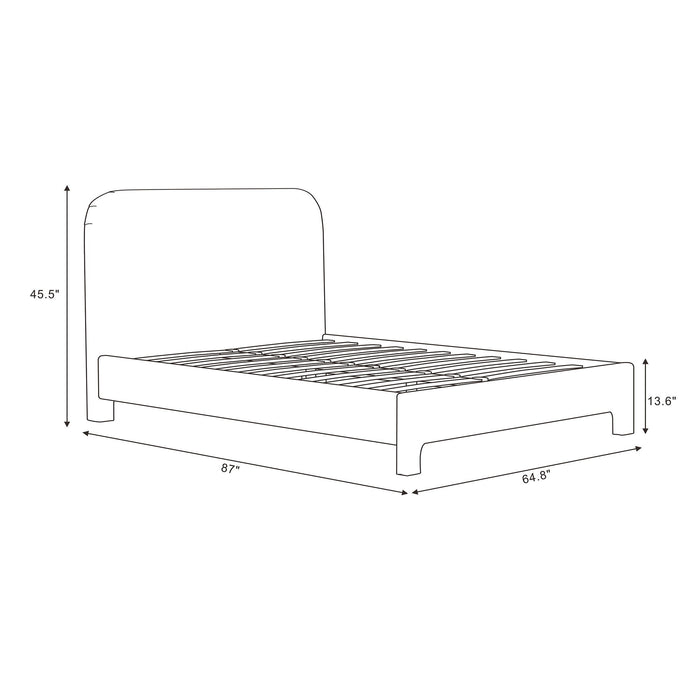 Layton - Rounded Corner Upholstered Bed