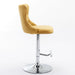 Set of 2 Giga modern upholstered swivel barstools with adjustable height, tufted backs, ideal for kitchen islands and home pubs.