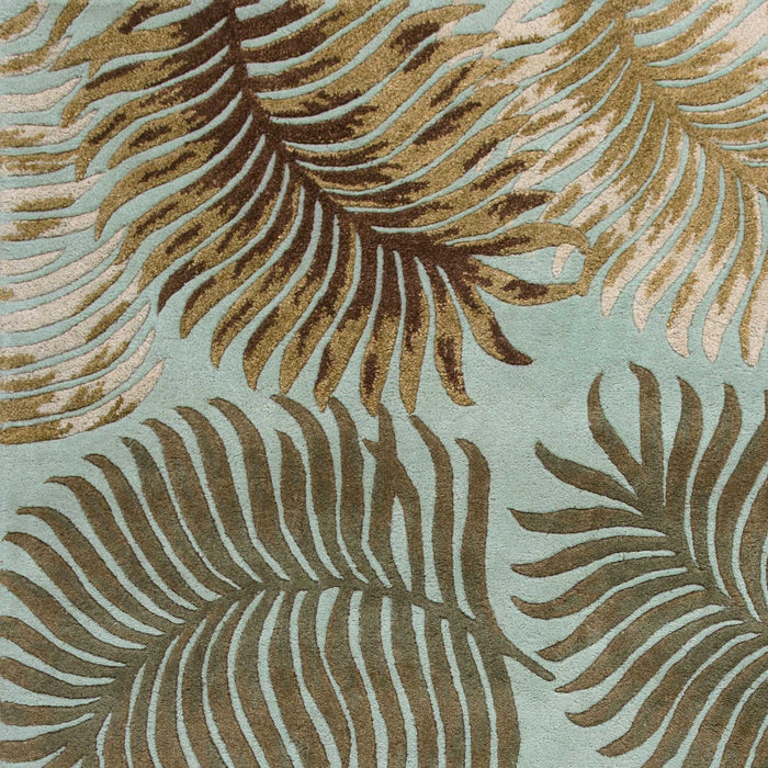 8' x 10' 6 Wool Area Rug - Aqua