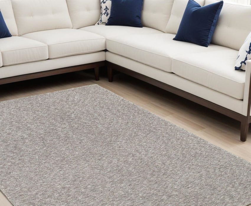 7' x 10' Shaggy Soft Gray Indoor Area Rug - Modern