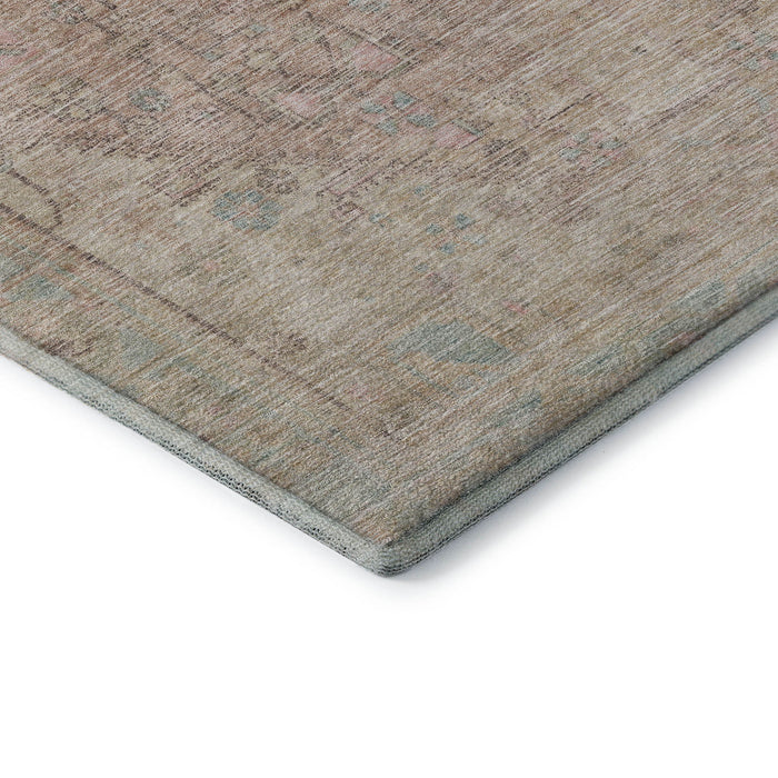 10' X 14' Tribal Washable Area Rug With UV Protection (686042) - Pink / Beige / Teal