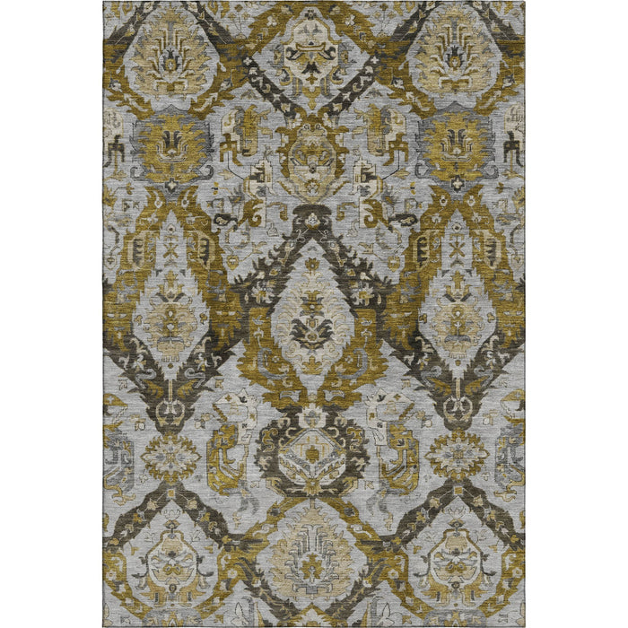 10' X 14' Washable Area Rug With UV Protection (708163) - Brown / Gray