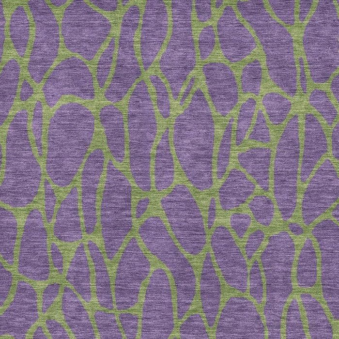 10' X 14' Geometric Washable Area Rug With UV Protection (680361) - Purple / Green