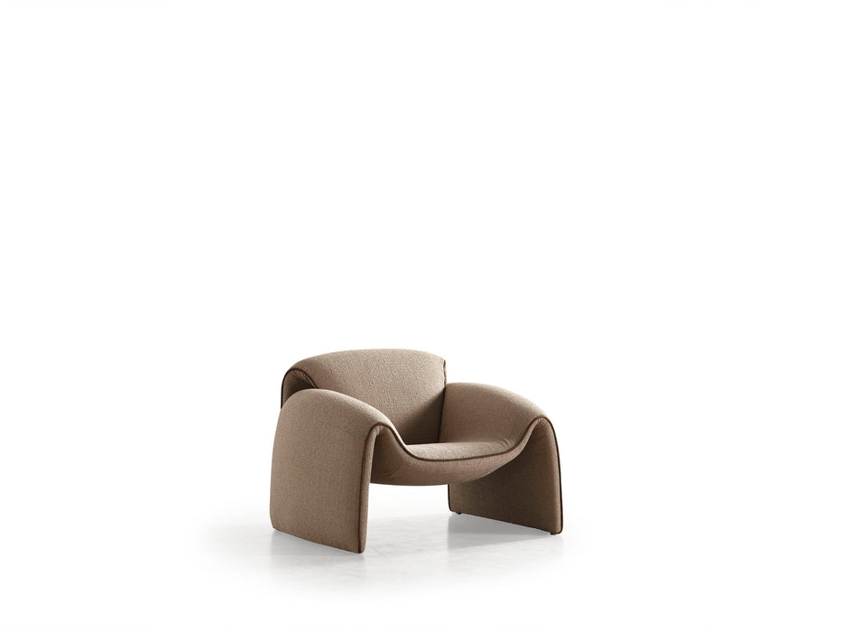 Boucle Lounge Chair - Taupe