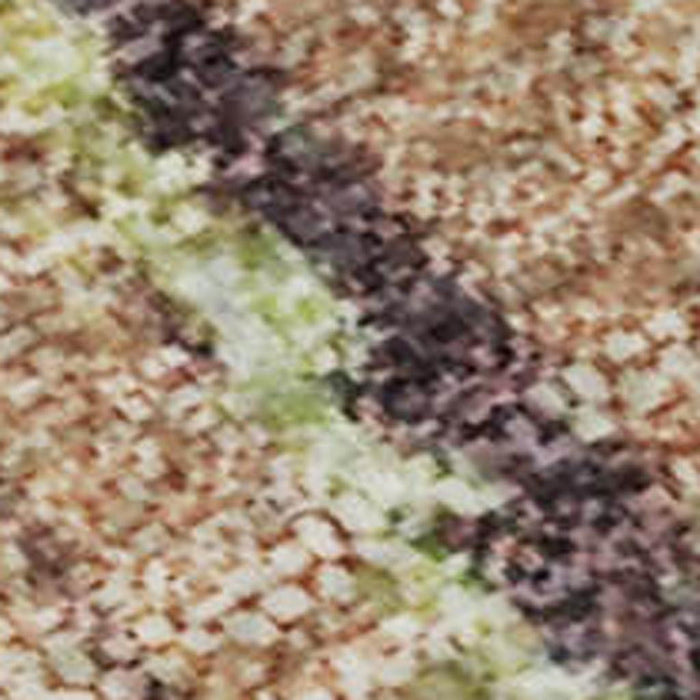 10' X 14' Abstract Washable Area Rug With UV Protection (701323) - Coffee / Mint Green / Beige