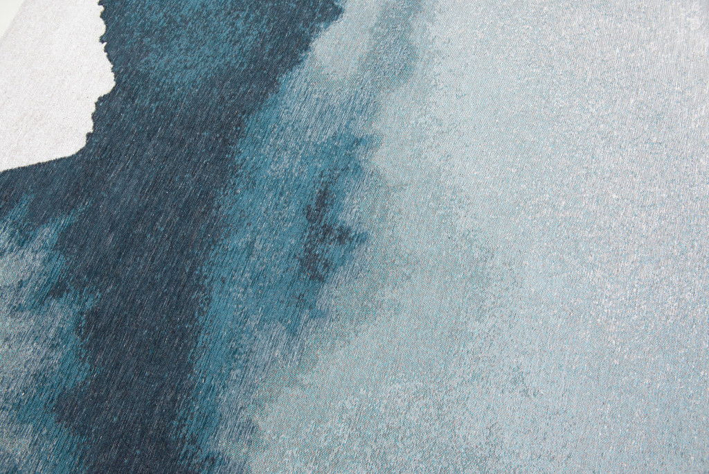 5' X 7' Abstract Washable Area Rug (551811) - Blue / Gray