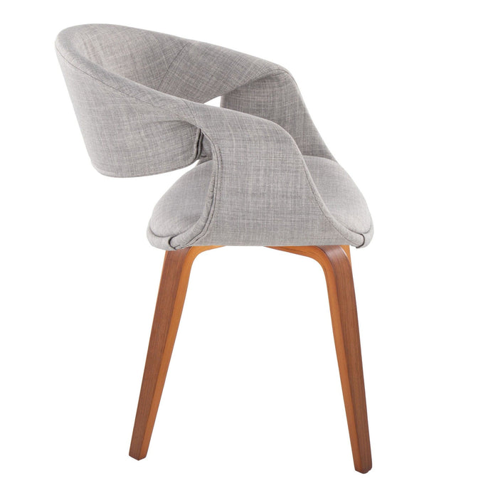 Curvo - Upholstered Chair (Set of 2) - Walnut Wood Legs