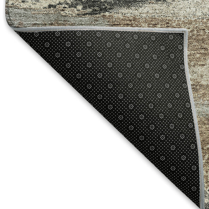 10' X 14' Abstract Washable Area Rug With UV Protection (675054) - Taupe / Beige / Brown