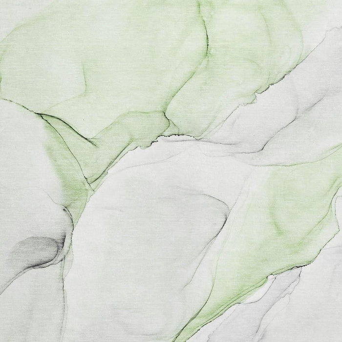 8' X 10' Abstract Washable Area Rug With UV Protection (647144) - Green / Ivory