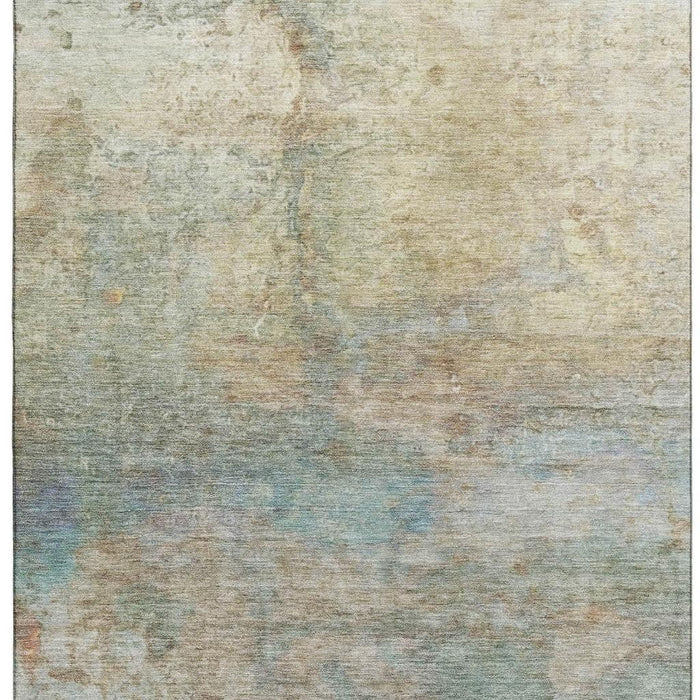 10' X 14' Abstract Washable Area Rug With UV Protection (717803) - Wheat / Beige