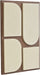 Icon Mango Wood 4-Piece Wall Art in black and natural finish, featuring modern geometric wall decor by Meridian Furniture.