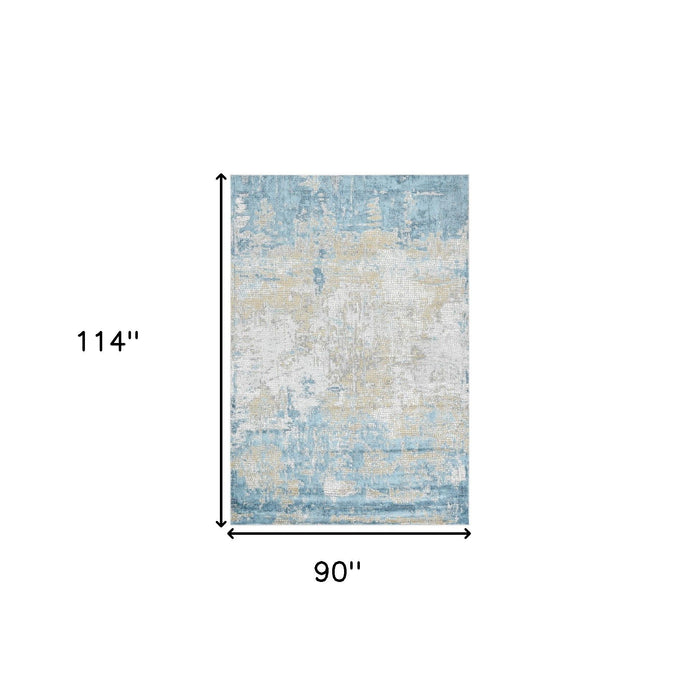 8' X 10' Abstract Area Rug - Gold