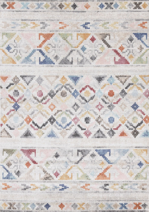 8' X 11' Tribal Area Rug (660181) - Cream / Blue / Green