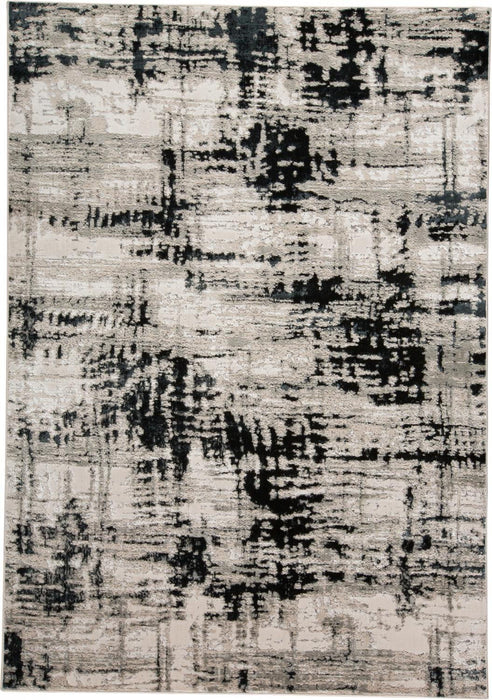 9' x 12' Area Rug - Black White And Gray