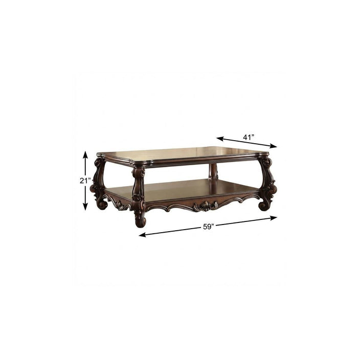 Manufactured Wood Coffee Table With Storage - Cherry Oak