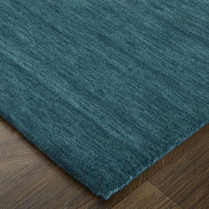 10' x 13' Wool Hand Woven Area Rug - Blue Green