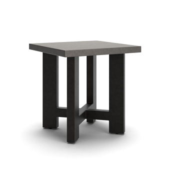 Millennium by Ashley Salina Bay rectangular coffee table with rustic wood finish and trestle-style base