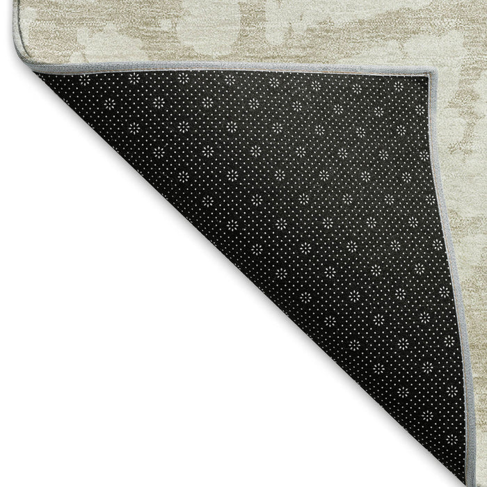 10' X 14' Abstract Washable Area Rug With UV Protection (676854) - Ivory / Beige