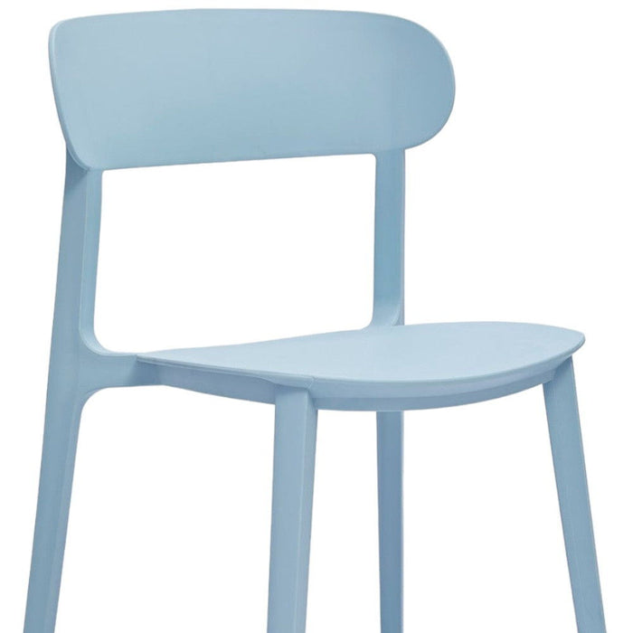 Heavy Duty Plastic Dining Side Chair (Set of 4) - Blue