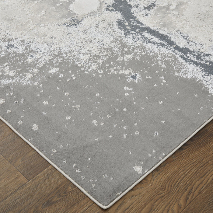 9.2' x 12' Abstract Area Rug - Gray