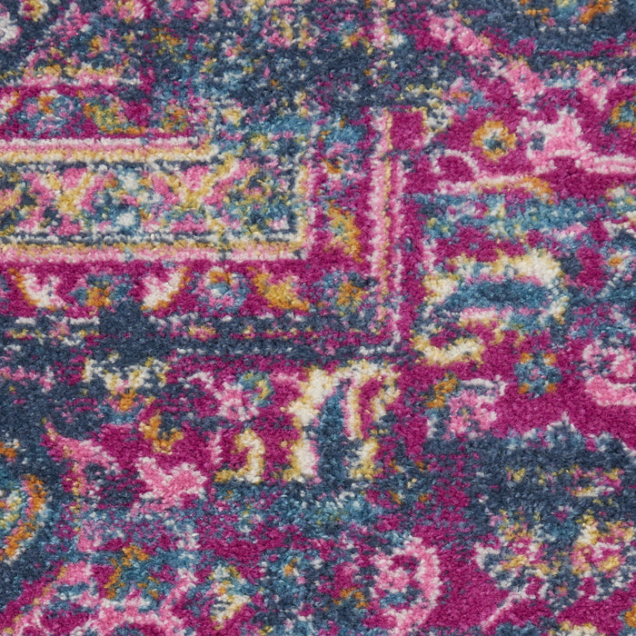 12' x 18' Moroccan Power Loom Distressed Area Rug - Blue