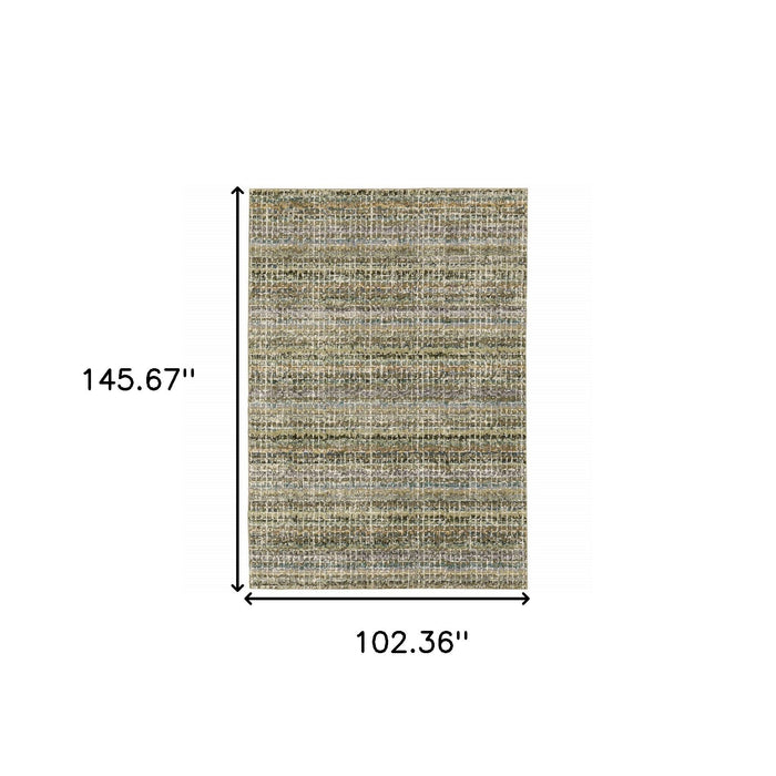 8.5' x 12.1' Power Loom Area Rug - Gray And Ivory