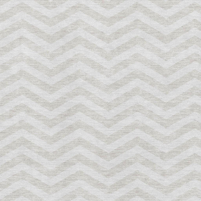 10' X 14' Chevron Washable Area Rug With UV Protection (673303) - Ivory / Beige