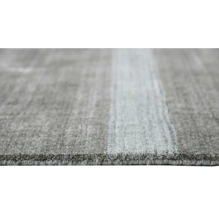 10' X 14' Wool Striped Hand Woven Area Rug - Ivory