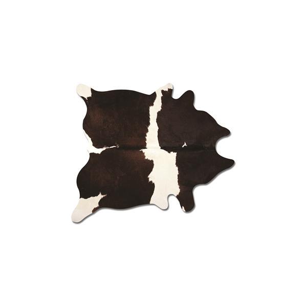 60" x 84" Cowhide - Area Rug - Chocolate And White