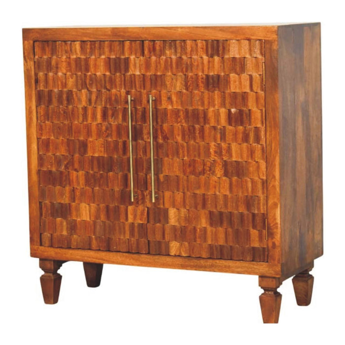 Round Accent Cabinet With Single Door (738391) - Brown