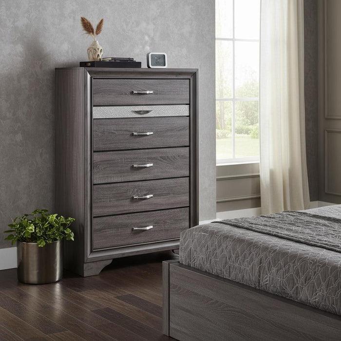 Six Drawer Chest - Dark Gray