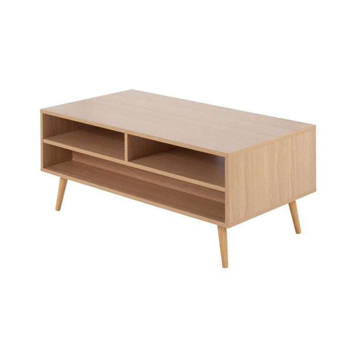 Astro - Coffee Table - Natural And White Wood