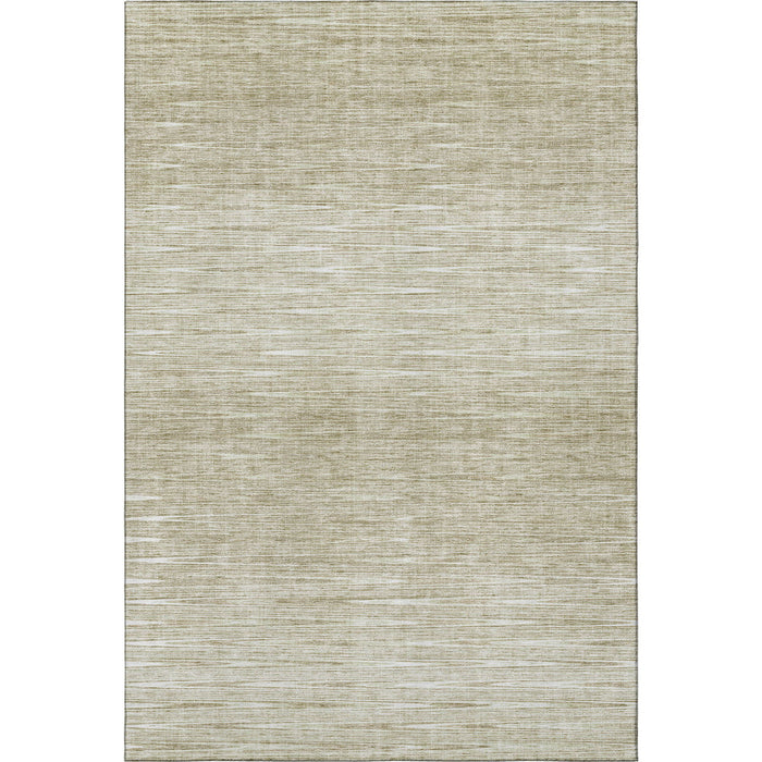 10' X 14' Abstract Washable Area Rug With UV Protection - Khaki And Beige