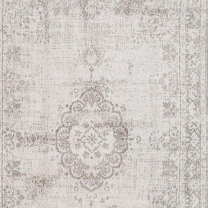3' X 5' Medallion Washable Area Rug (548382) - Beige / White