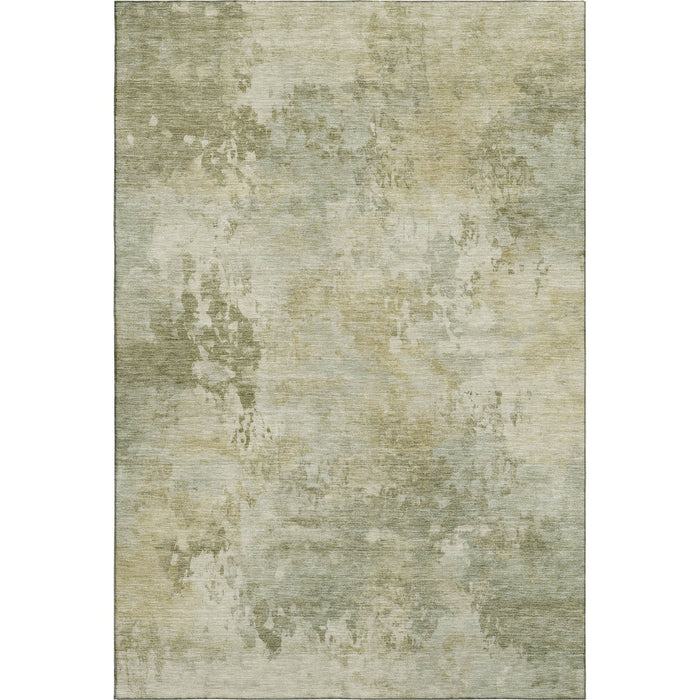 10' X 14' Abstract Washable Area Rug With UV Protection (717152) - Sage / Beige