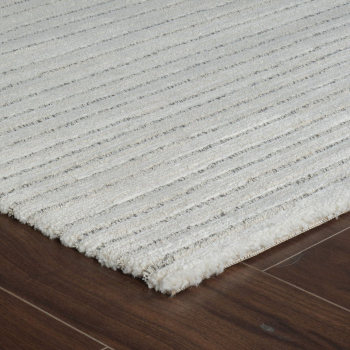 8' x 11' Abstract Non Skid Area Rug - Cream And Beige