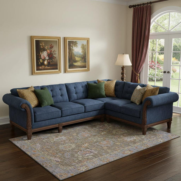 10' X 14' Oriental Washable Area Rug With UV Protection (717953) - Brown / Lavender