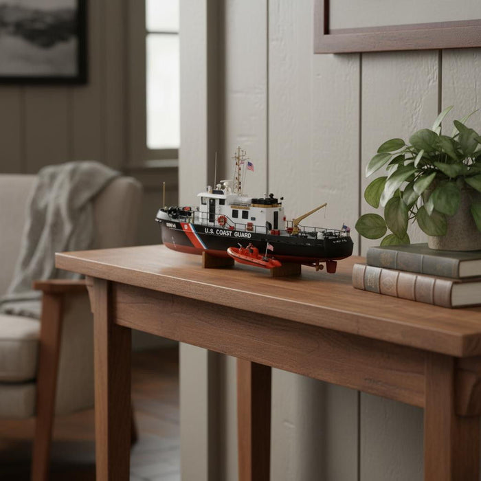 Hand Painted Model Boat (624539) - Black / White