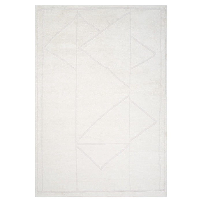 9' X 12' Geometric Area Rug - Ivory And Off
