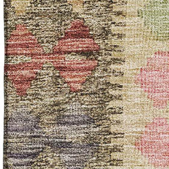 10' X 14' Geometric Washable Area Rug With UV Protection (691836) - Green / Pink / Blue